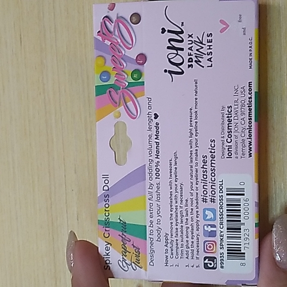 Ioni 3D Faux Mink Lashes 100% Hand Made Spikey Crusscross Doll Grapefruit Twist - Picture 3 of 3